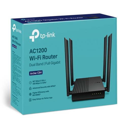 TP-Link Archer C64 AC1200 Dual-Band Gigabit WiFi Router - Image 4